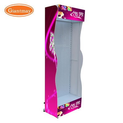 Estante de Pegboard del metal con la exhibición de la tienda al por menor de la luz del LED