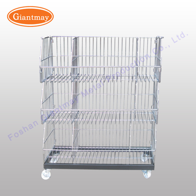 Estante Mesh Display Stand With Wheels del pan del buffet del metal