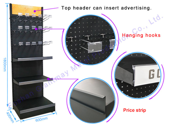 Soporte del piso de Pegboard de las herramientas del hardware