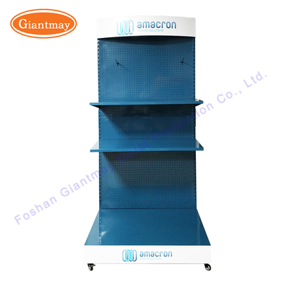 Soporte de exhibición del hierro del estante del producto de la ejecución de la góndola del metal
