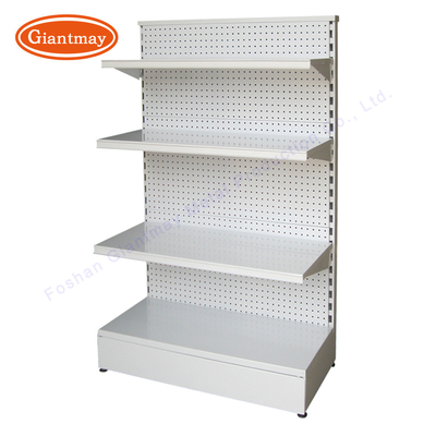 Exhibición de piso del metal de la góndola de Pegboard Expositor del estante del hardware