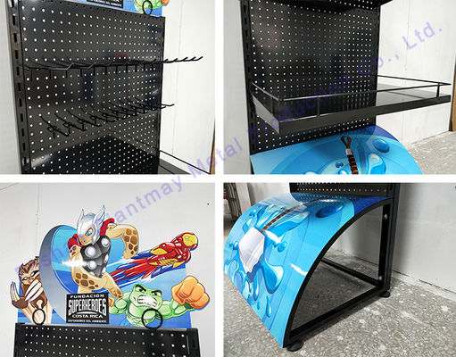 De calidad superior la tienda al por menor herramienta el estante de Peg Board Stand Iron Display