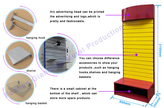 El estante de Slatwall del soporte de la tienda para los productos siembra el estante de exhibición