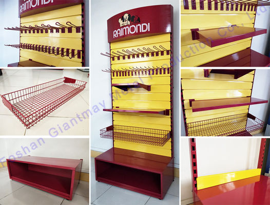 El estante de Slatwall del soporte de la tienda para los productos siembra el estante de exhibición