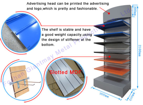 Los cosméticos suelan la exhibición cosmética Slatwall de la tienda del soporte