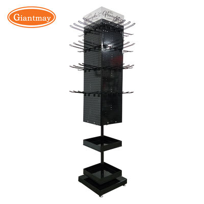 Soporte de exhibición giratorio con pilas del estante de la joyería del brazalete