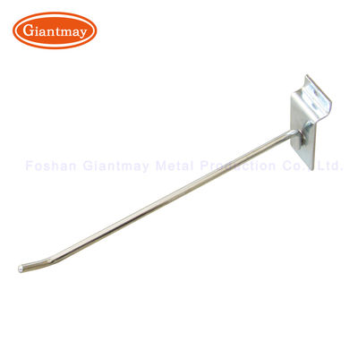 Del metal solo Slatwall gancho de la pared del listón de la tienda de la tienda de la exhibición de Chrome