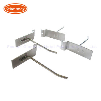 Del metal solo Slatwall gancho de la pared del listón de la tienda de la tienda de la exhibición de Chrome